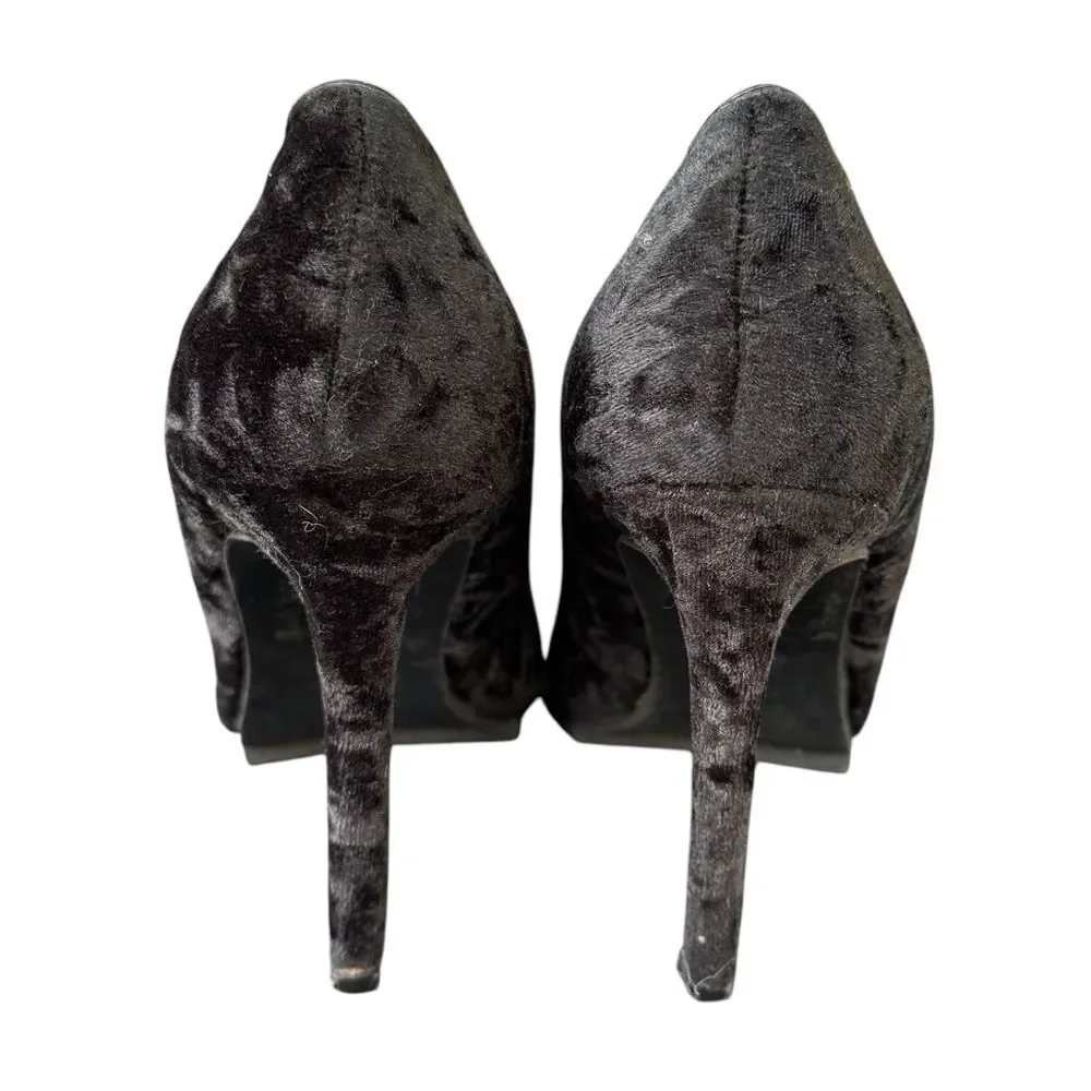 YRU Posch F U C K Black Loafer High Heels Women’s Sz 8 - Picture 6 of 9